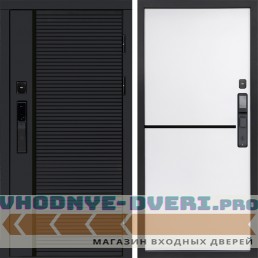 Входная дверь  Smart (Смарт) Black Line Нео White